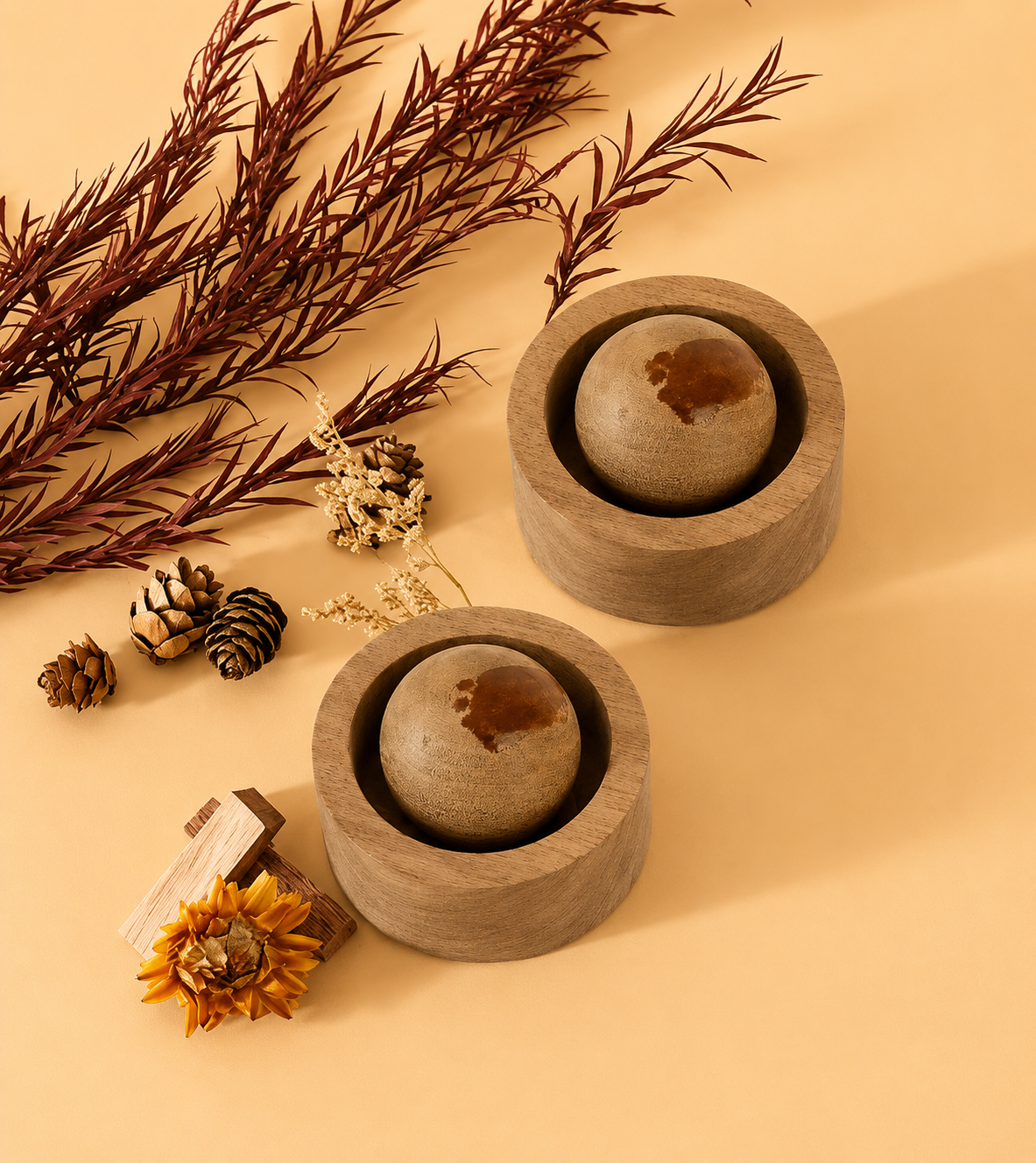 Diffuseur d'huiles essentielles en bois Ondaly - detail bois