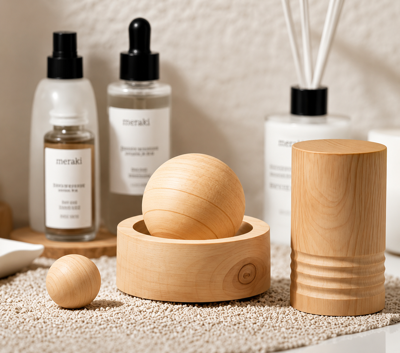Diffuseur d'huiles essentielles en bois Ondaly - ambiance
